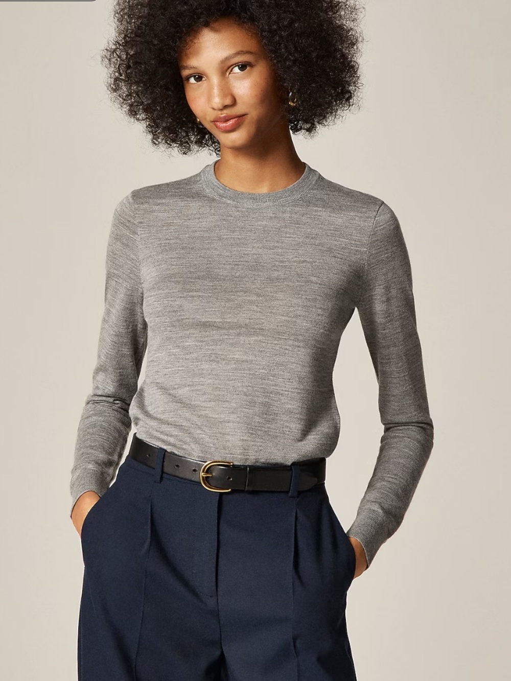J. Crew | women’s size medium 100% merino wool Carolyn fitted crewneck sweater
